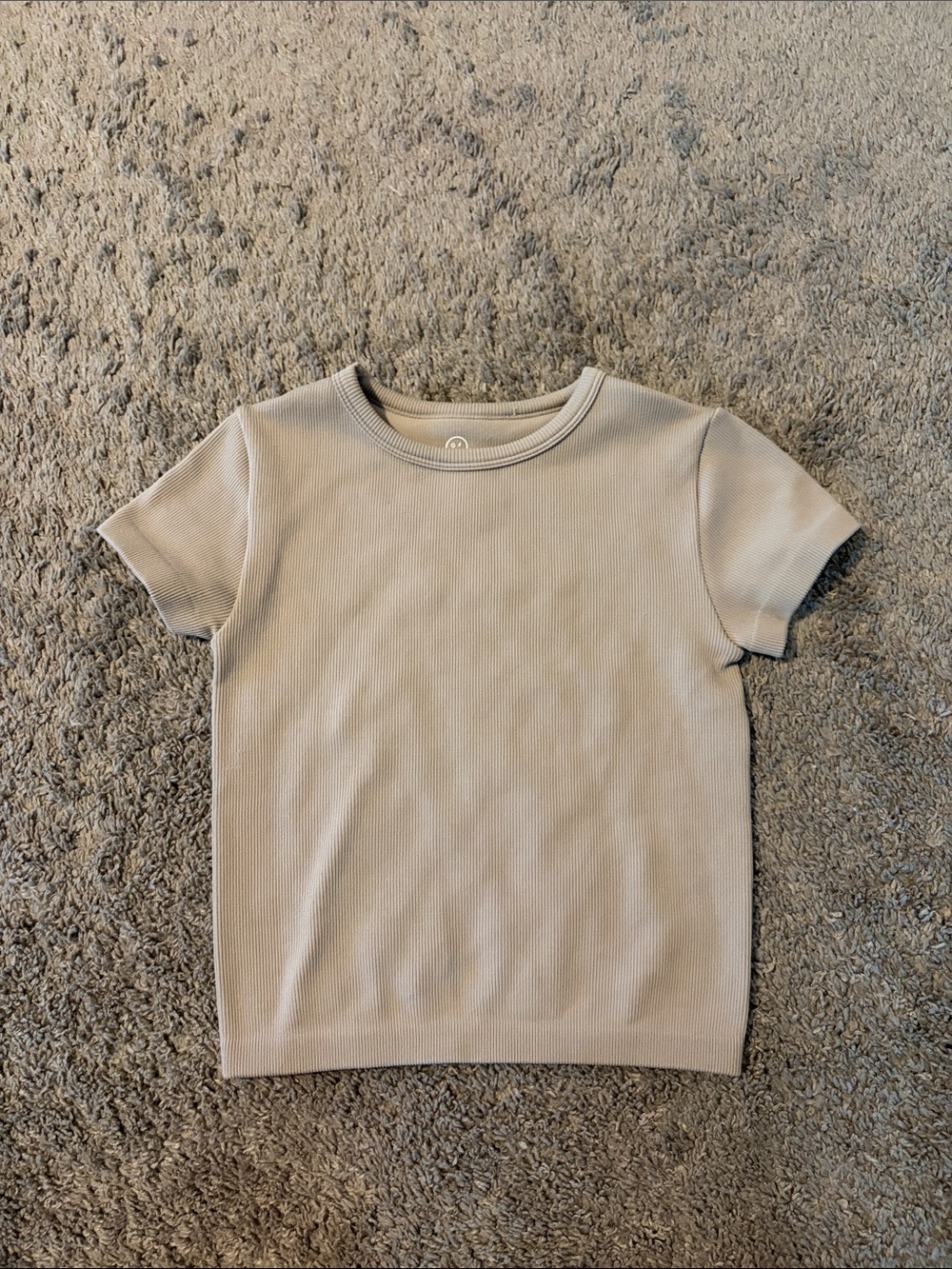Hollister gilly hicks Short-Sleeve Ribbed Tee - Neutral Beige